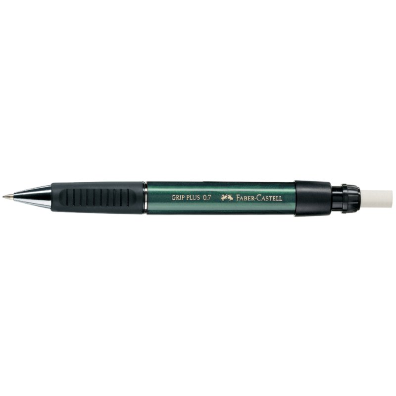 Faber-Castell porte-mine GRIP PLUS, 0,7 mm, gris pierre, avec gomme