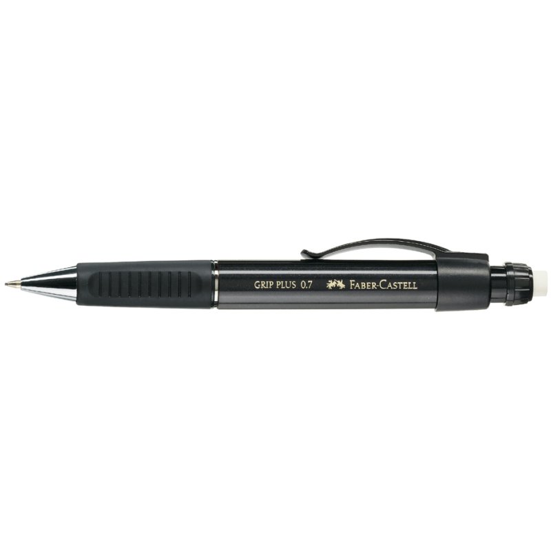 Faber-Castell porte-mine GRIP PLUS, 0,7 mm, gris pierre, avec gomme