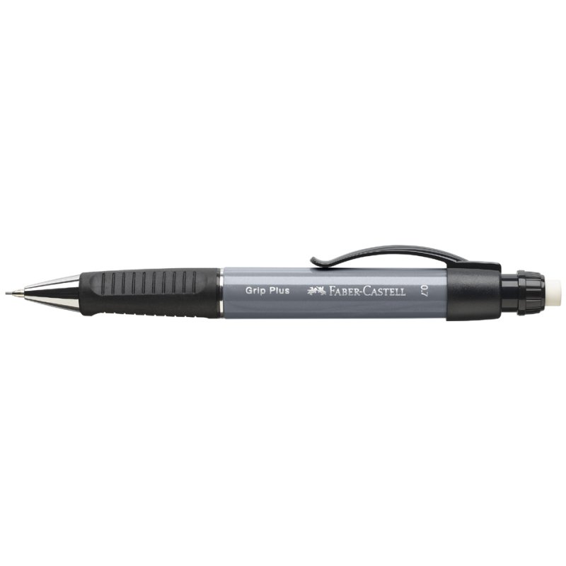 Faber-Castell porte-mine GRIP PLUS, 0,7 mm, gris pierre, avec gomme