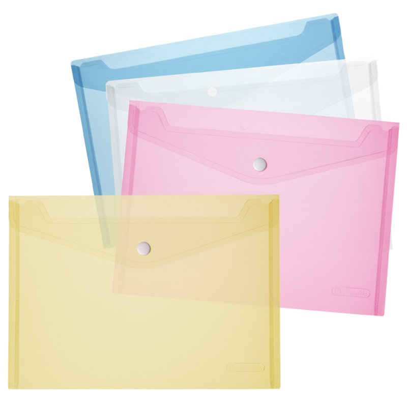 Herlitz chemise de documents A5, blanc/transparent, 0,20 mm, 6 pièces