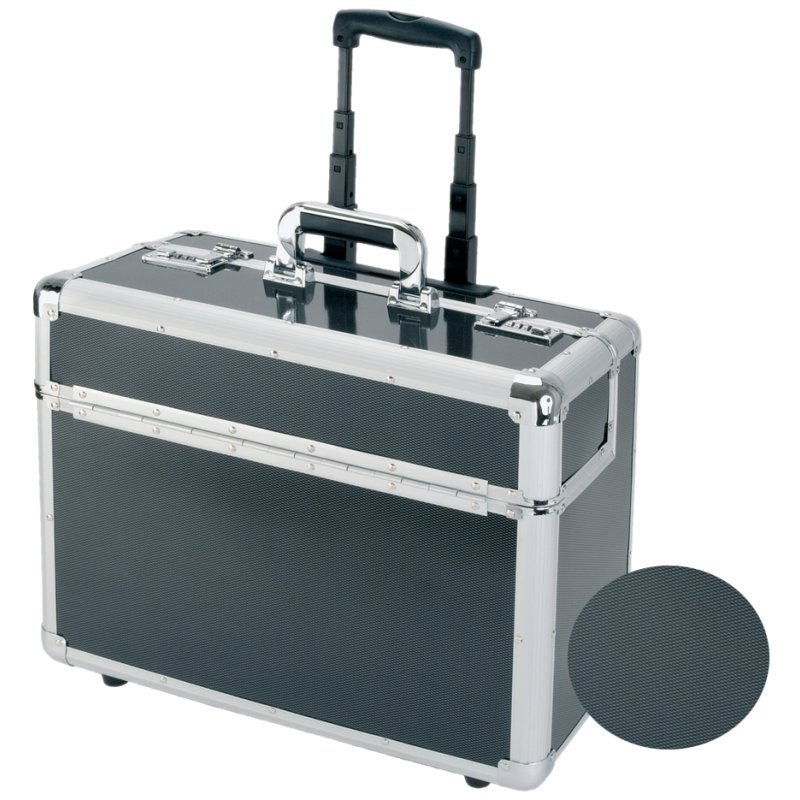 ALUMAXX valise pilote CARBON, aluminium argent/carbon, système trolley
