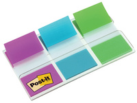 Post-it Index strips, 25,4 × 43,2 mm, 3 kleuren, 3 blokken