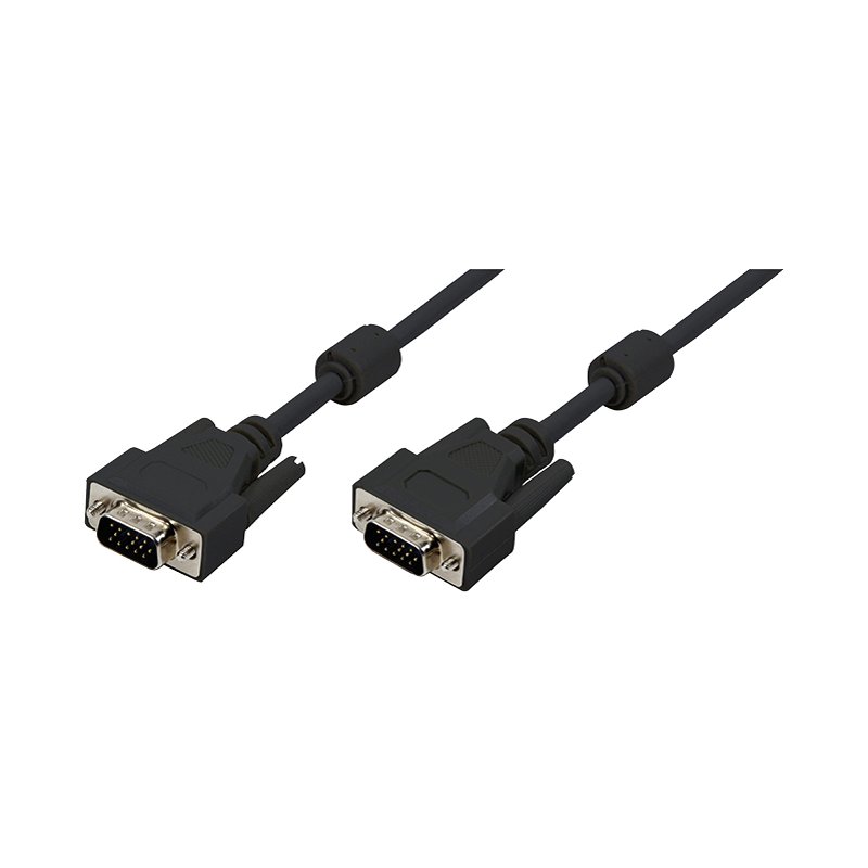 LogiLink Câble moniteur VGA, mâle-mâle, noir, 15 m
