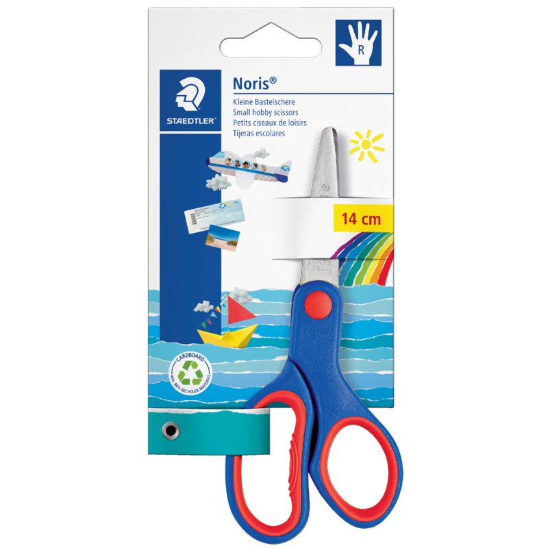 STAEDTLER ciseaux de bricolage Noris, pointus, 170 mm, bleu/rouge