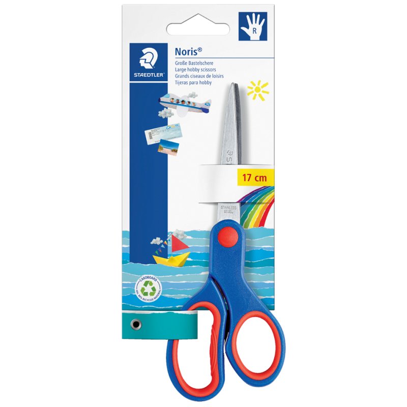 STAEDTLER ciseaux de bricolage Noris, pointus, 170 mm, bleu/rouge