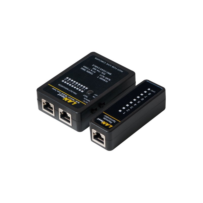 LogiLink Testeur de câbles professionnel, RJ11/RJ12/RJ45/BNC, automatique/manuel, master + remote unit