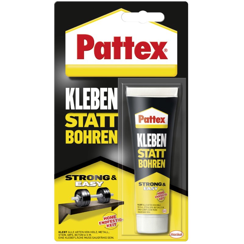 Pattex Kleben statt Bohren montagelijm, oplosmiddelvrij, 50 g, wit