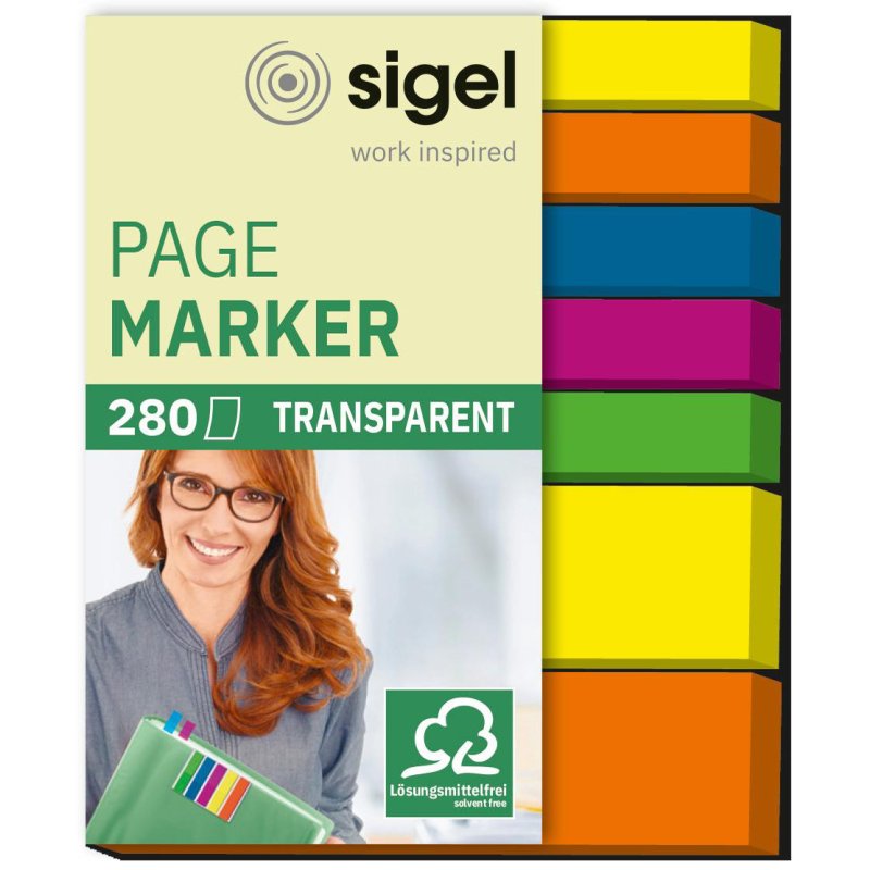 Sigel plaknotities mix micro & mini, transparant, 280 stuks