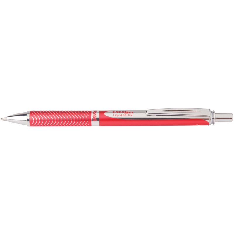 Pentel EnerGel stylo à bille rétractable BL407B, rechargeable, noir, 0,35 mm