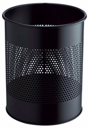 DURABLE prullenbak metaal rond, grijs, 15 liter