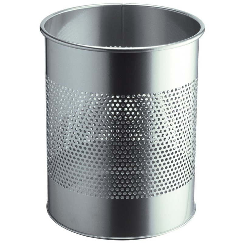 DURABLE poubelle métal rond, anthracite, 15 litres