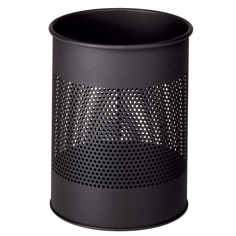 DURABLE poubelle métal rond, anthracite, 15 litres