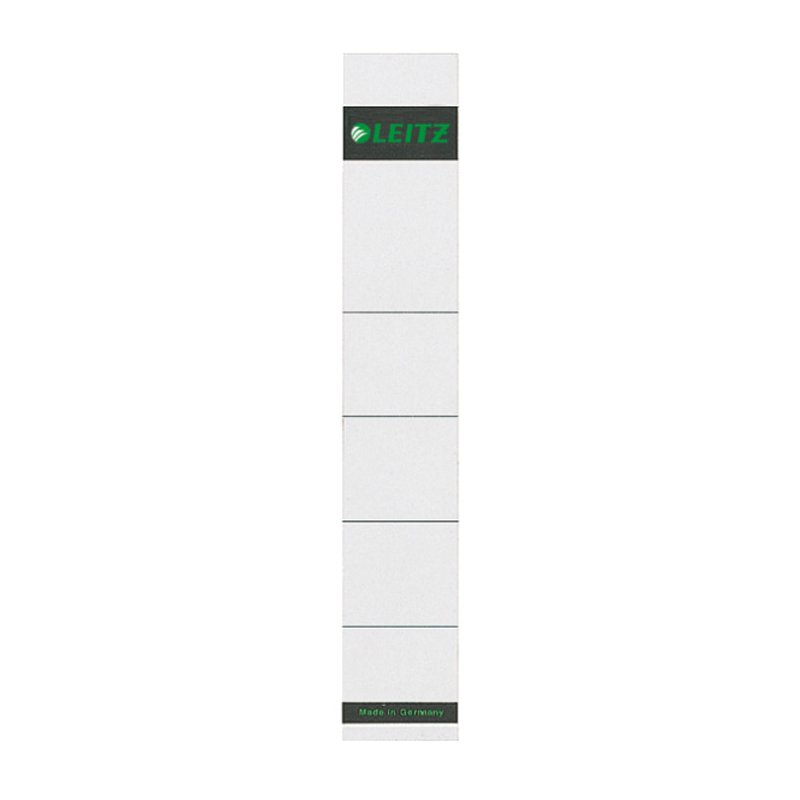 LEITZ rugetiket voor ordners, 32×190 mm, grijs karton, 10 stuks