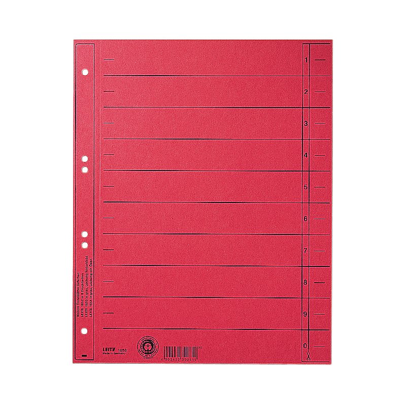 LEITZ intercalaires A4 extra-larges, carton manille 230g/m², jaune, 100 pièces