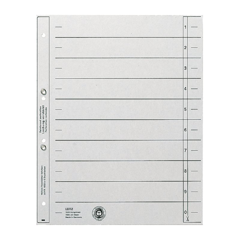 LEITZ chemises de séparation A4, carton kraft chamois 200g/m², 100 pièces