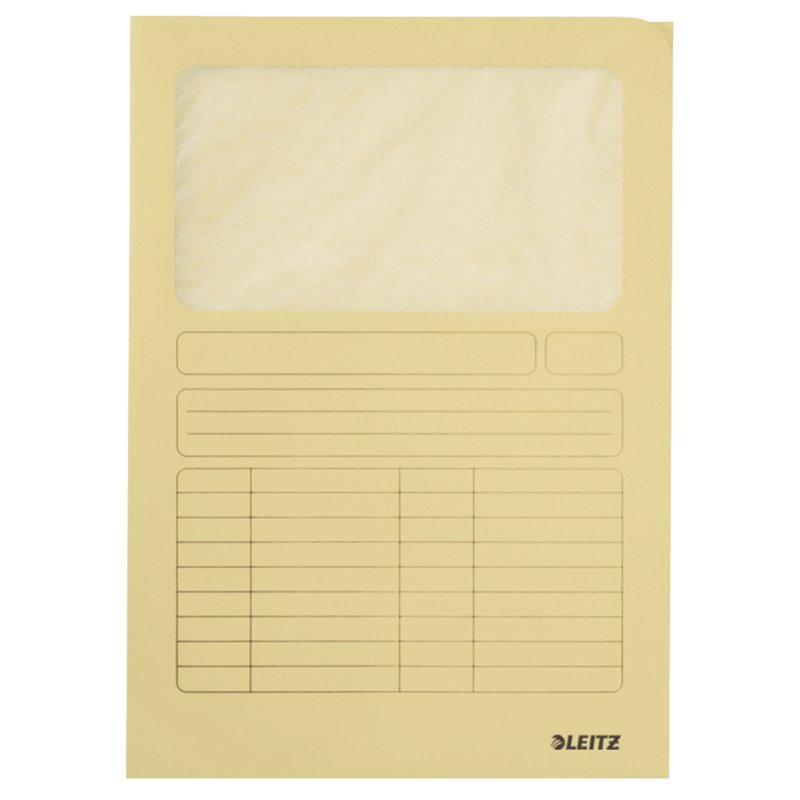 LEITZ mappen A4, met venster, rood, 100 stuks