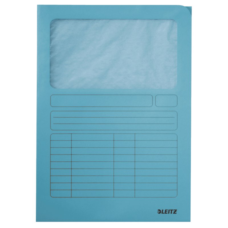 LEITZ mappen A4, met venster, rood, 100 stuks
