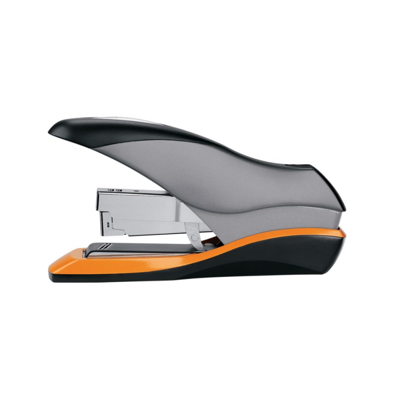 Rexel Optima 70 nietmachine, zwart/zilver/oranje, 70 vel, 68 mm