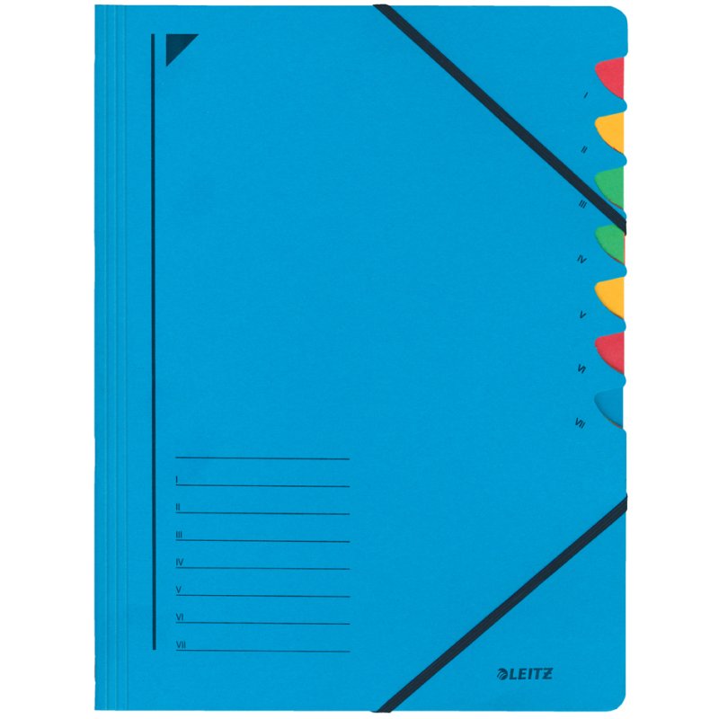 LEITZ trieur A4, 7 compartiments, rouge, carton