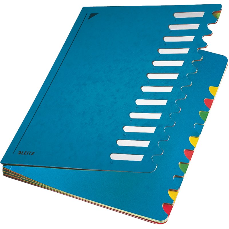 LEITZ Organiseur de Bureau Color A4, noir, 1-24/A-Z, 24 compartiments