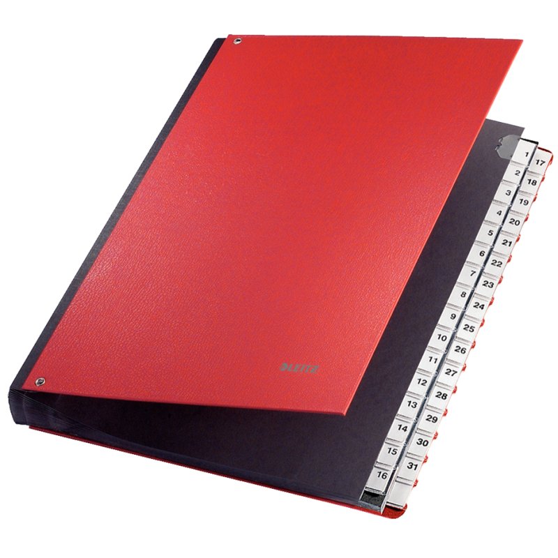 LEITZ classeur de bureau A4 1-31, 32 compartiments, plastique, bleu
