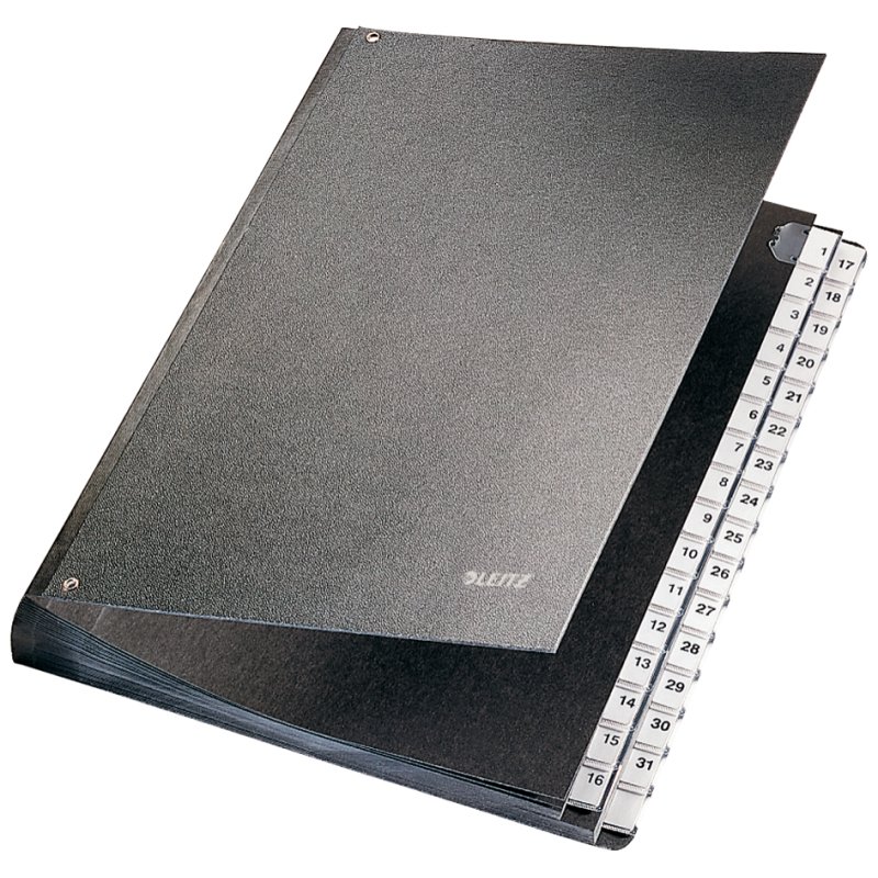 LEITZ classeur de bureau A4 1-31, 32 compartiments, plastique, bleu