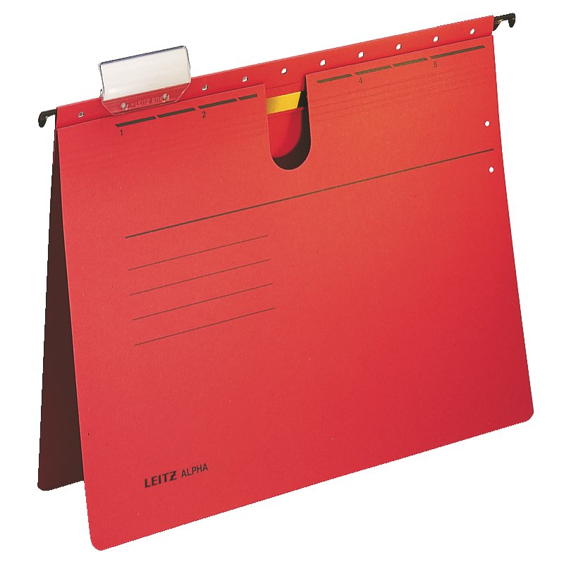 LEITZ dossiers suspendus A4, rouge, 25 pièces