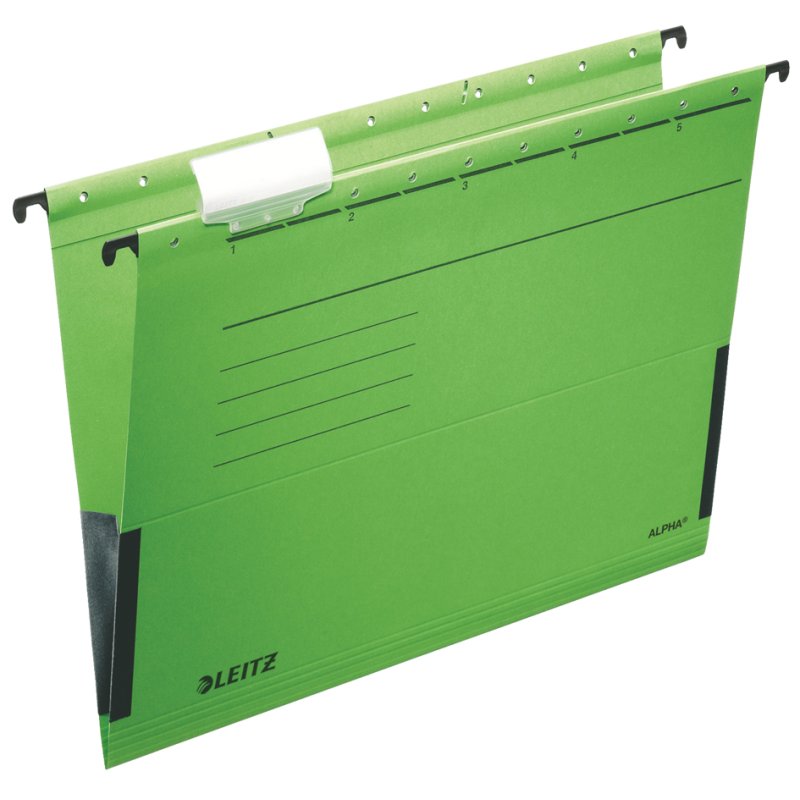 LEITZ Alpha chemise pour dossiers suspendus A4, rouge, avec onglets, 5 pièces