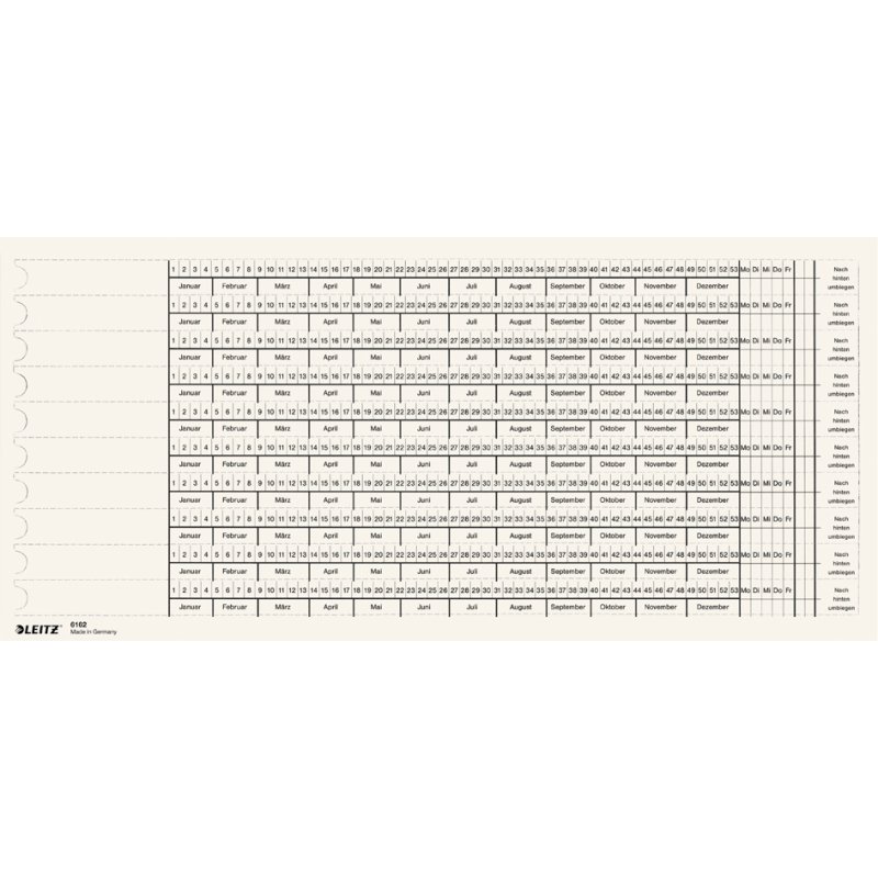 LEITZ organisation strips, scale 1/scale 2, white, 100 pieces