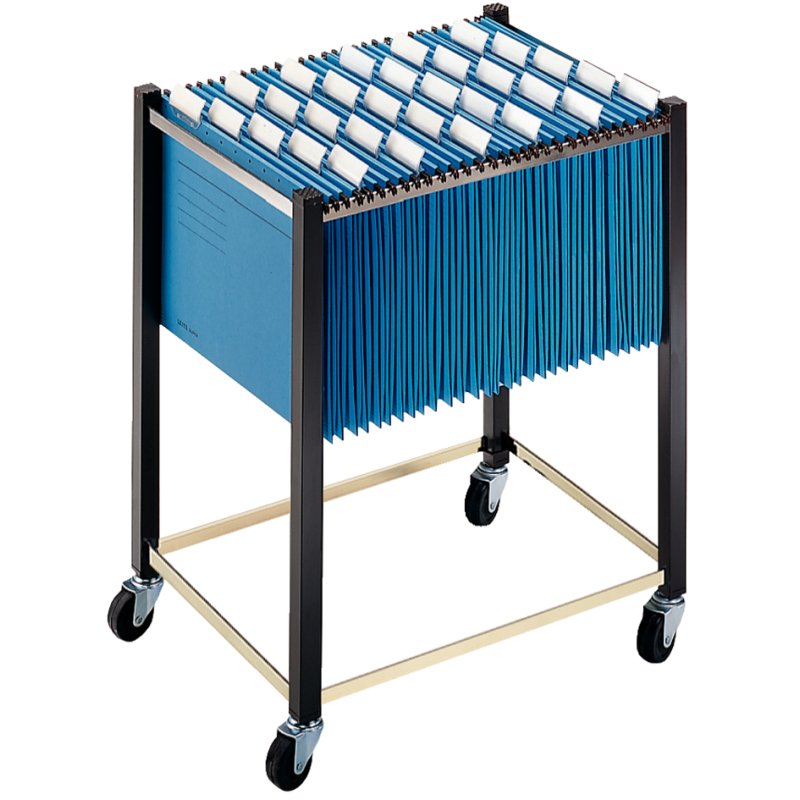 LEITZ suspension file trolley A4/A3, 4 swivel wheels, brown
