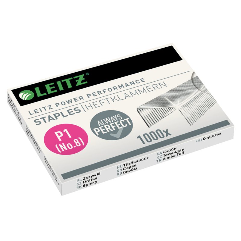 LEITZ nietjes 24/6, verzinkt, 1000 stuks