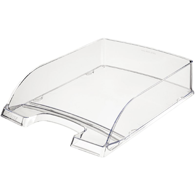 LEITZ letter tray A4, transparent, stackable, 5 pieces