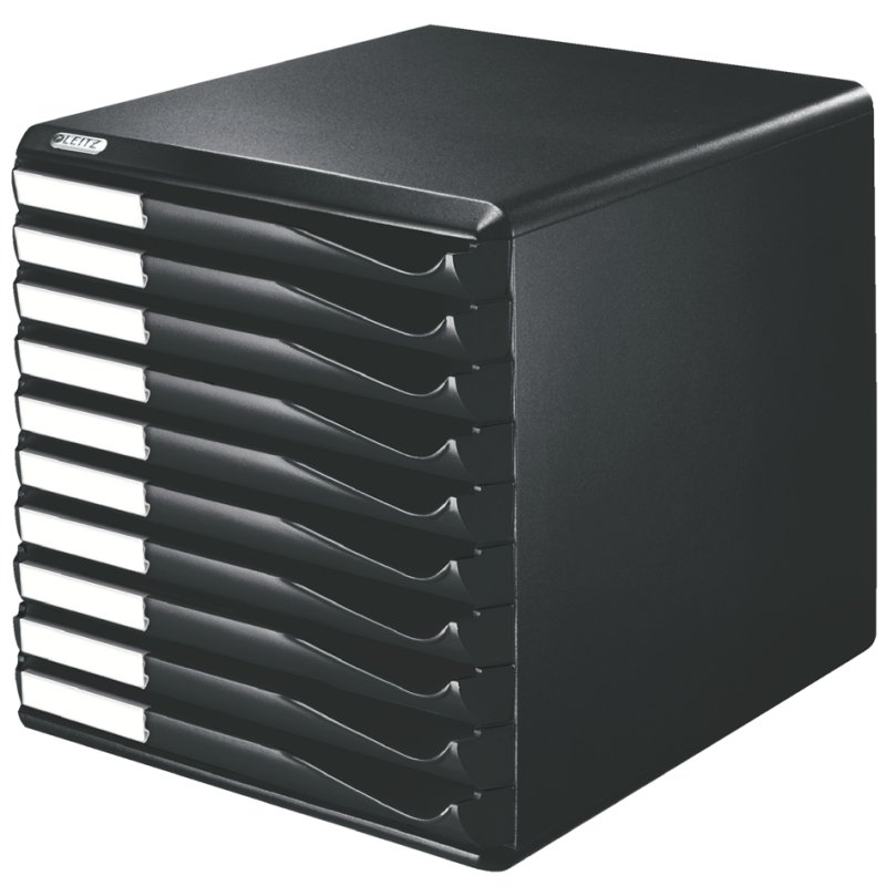 LEITZ bloc de classement jeu de formats, 10 tiroirs, noir, A4