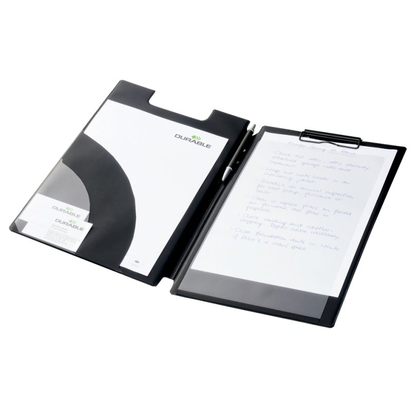 DURABLE clipboard A4, black, soft plastic