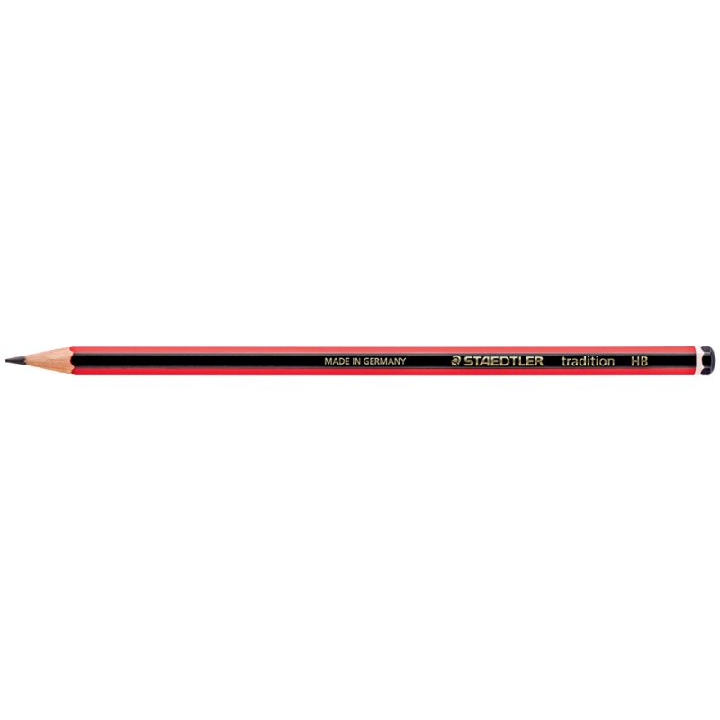 STAEDTLER potlood tradition 110, hardheidsgraad 4B, rood/zwart gelakt