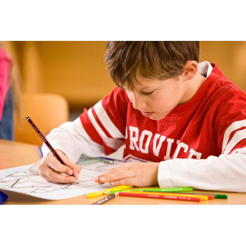 STAEDTLER potlood tradition 110, hardheidsgraad 4B, rood/zwart gelakt