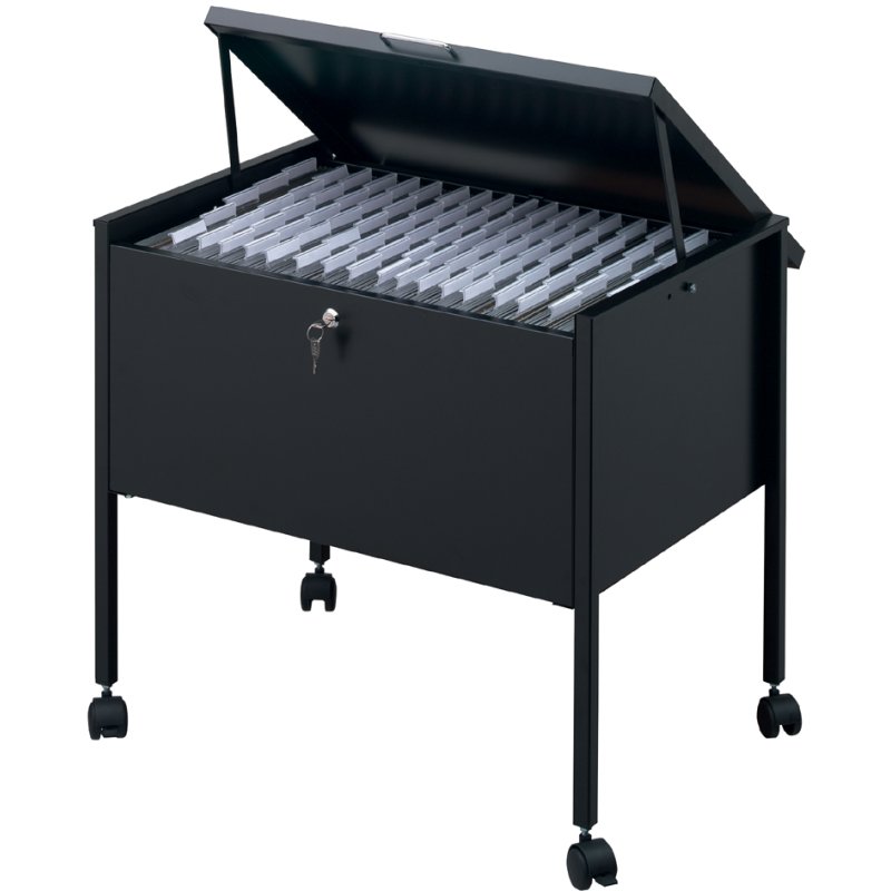 DURABLE chariot pour dossiers suspendus Economy 80 Top, gris, verrouillable, 80 dossiers