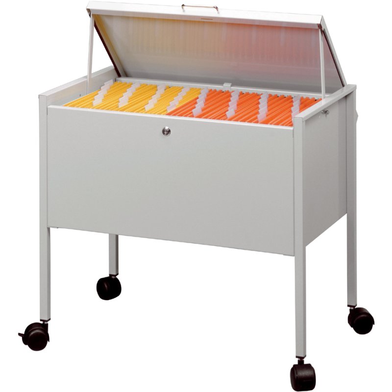 DURABLE chariot pour dossiers suspendus Economy 80 Top, gris, verrouillable, 80 dossiers