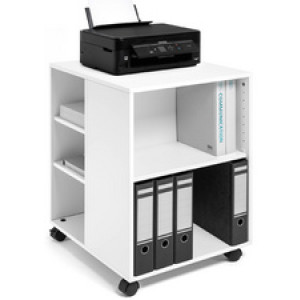 DURABLE kantoortrolley open, 6 legborden, beuken, verstelbaar