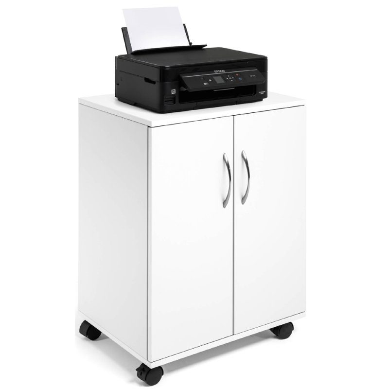 DURABLE Chariot de Bureau '74/53', fermé, 3 compartiments, blanc