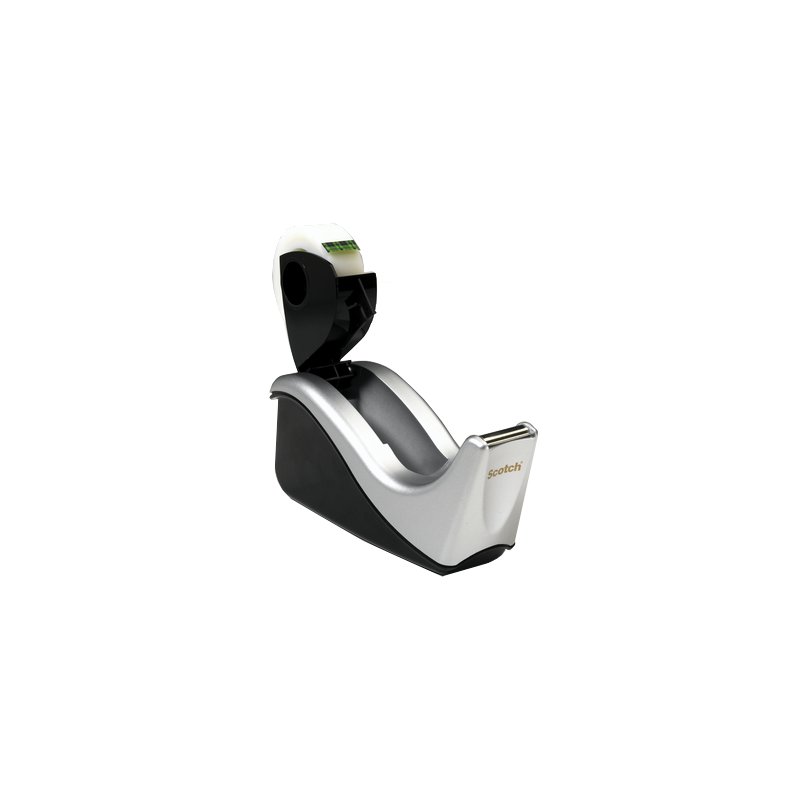 Scotch plakbandhouder C60, inklapbaar, zwart/zilver