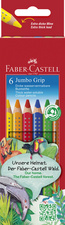 Faber-Castell Jumbo GRIP kleurpotloden, driehoekig, 6 stuks