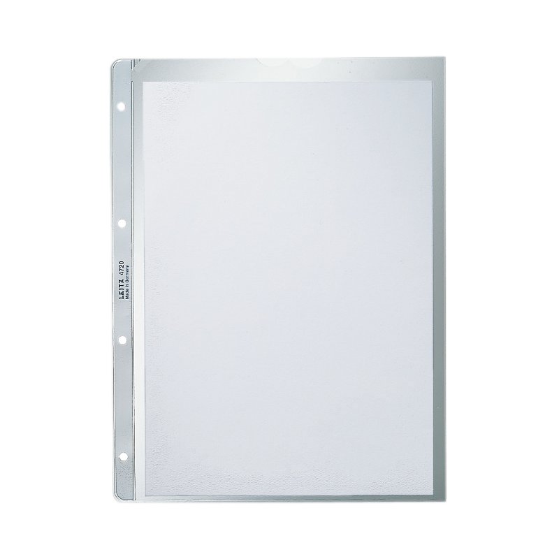 LEITZ heavy-duty document pockets A4, transparent textured, PP structured 0.13 mm, 100 pieces