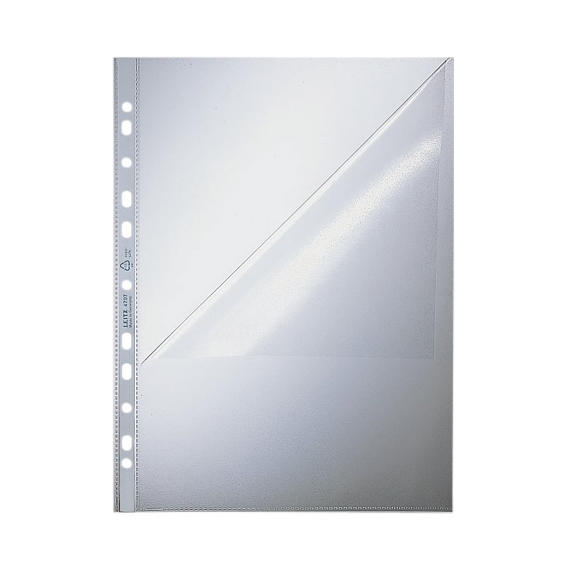 LEITZ pochettes documents A4, PP texturé, 0,13 mm, 100 pièces