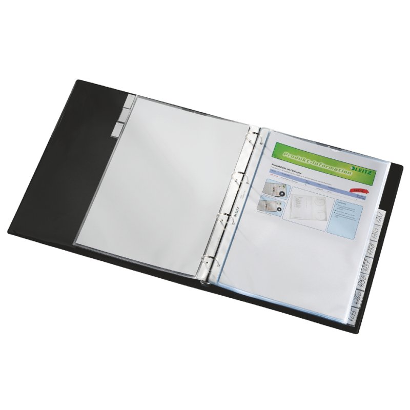 LEITZ intercalaires avec pochettes de recouvrement, blancs, A4, PP, 10 pièces