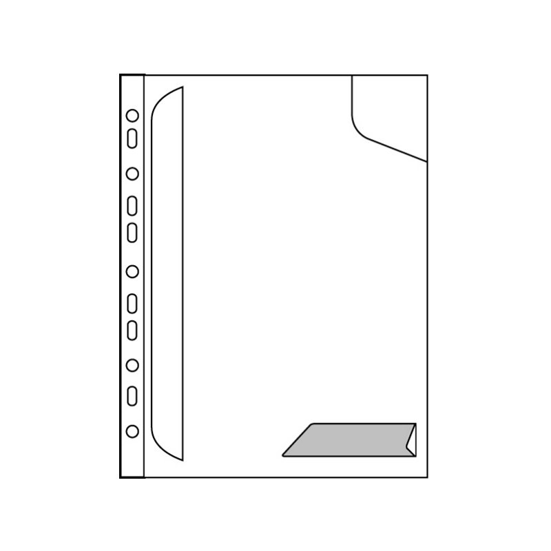LEITZ pochettes documentaires CombiFile A4, bord de perforation repliable, 5 pièces