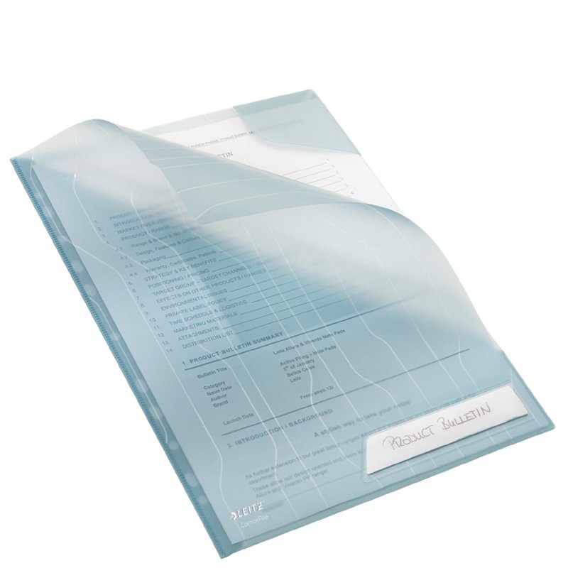 LEITZ pochettes documentaires CombiFile A4, bord de perforation repliable, 5 pièces