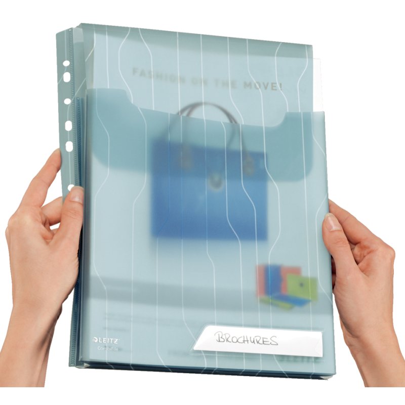 LEITZ CombiFile Maxi pochettes de documents A4, PP nervuré, 3 pièces