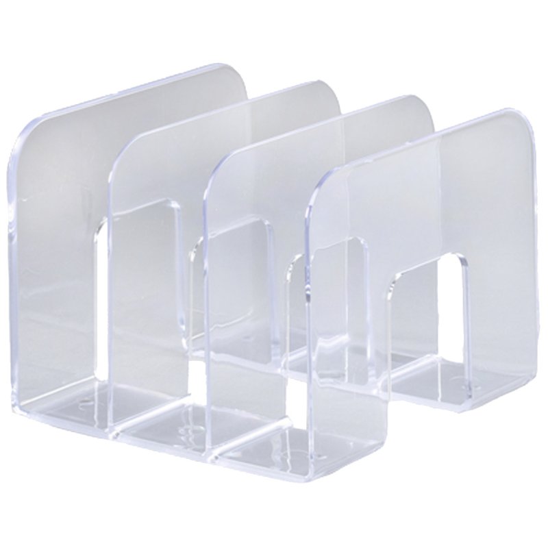 DURABLE serre-livres TREND, plastique, 3 compartiments, transparent