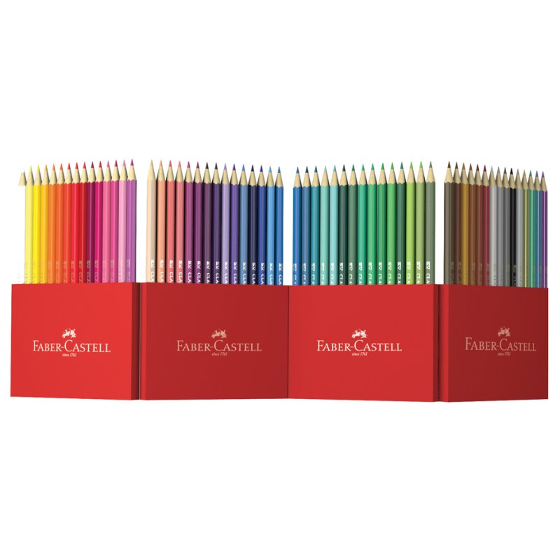 Faber-Castell crayons de couleur, hexagonaux, 12 pièces, étui en carton